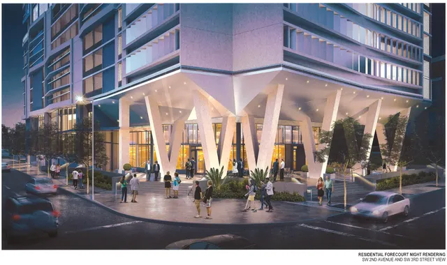 NBWW Designed, 413-foot-tall Nexus Riverside Apartment Tower Submitted To FAA Along With Tower Cranes – Florida YIMBY